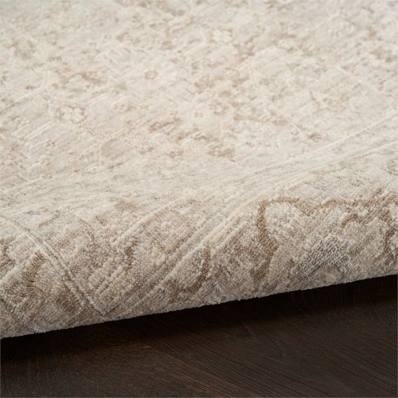 Nourison Home Outlines 4' x 6' Polyester Ivory Grey Area Rug