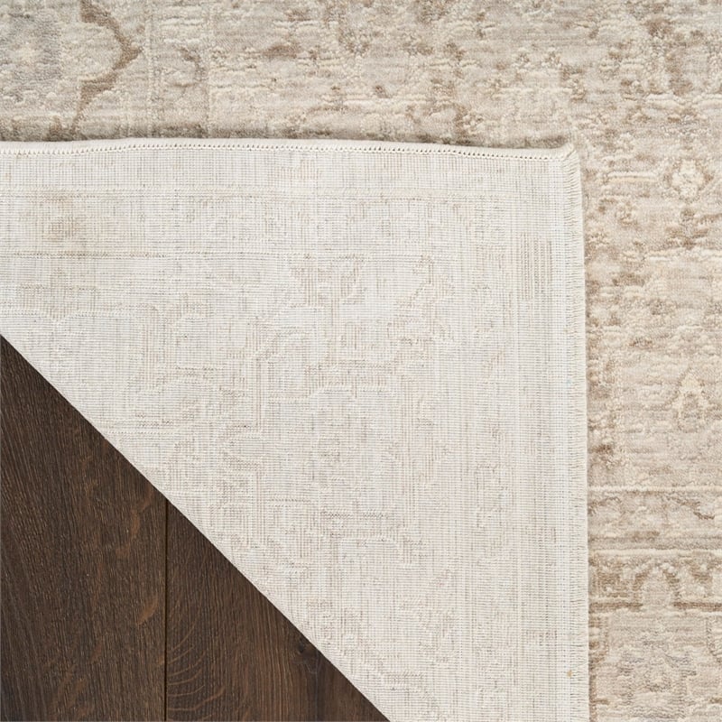 Nourison Home Outlines 4' x 6' Polyester Ivory Grey Area Rug