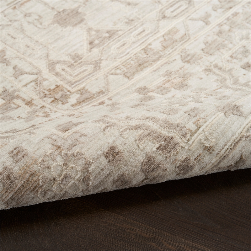 Nourison Home Outlines 5' x 7' Polyester Ivory Grey Area Rug