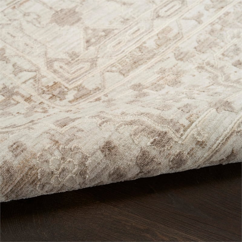 Nourison Home Outlines 6' x 9' Polyester Ivory Grey Area Rug