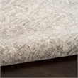 Nourison Home Outlines 12' Runner Polyester Grey Area Rug