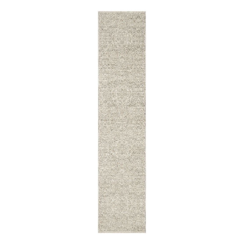 Nourison Home Outlines 12' Runner Polyester Grey Area Rug