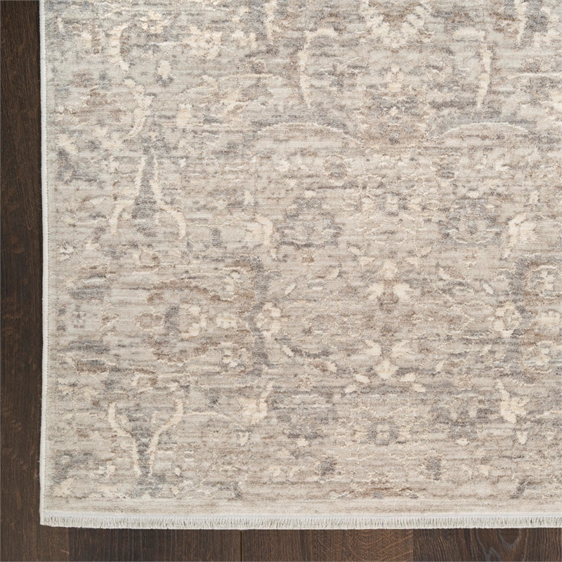 Nourison Home Outlines 4' x 6' Polyester Grey Area Rug