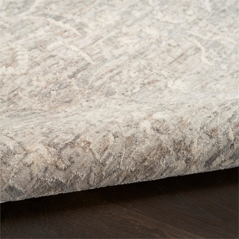 Nourison Home Outlines 4' x 6' Polyester Grey Area Rug
