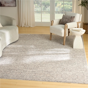 Nourison Home Outlines 6' x 9' Polyester Grey Area Rug