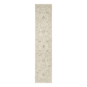 Nourison Home Outlines 12' Runner Polyester Ivory Area Rug