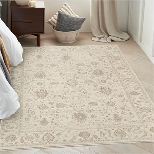 Nourison Home Outlines 4' x 6' Polyester Ivory Area Rug