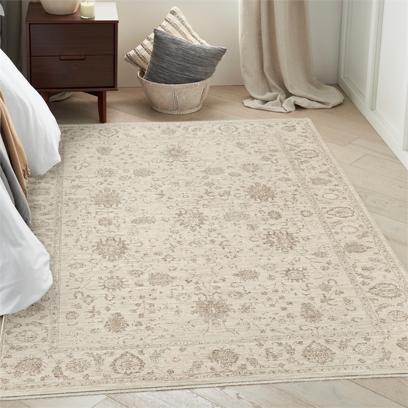 Nourison Home Outlines 5' x 7' Polyester Ivory Area Rug