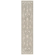 Nourison Home Outlines 12' Runner PolyesterSage Ivory Area Rug