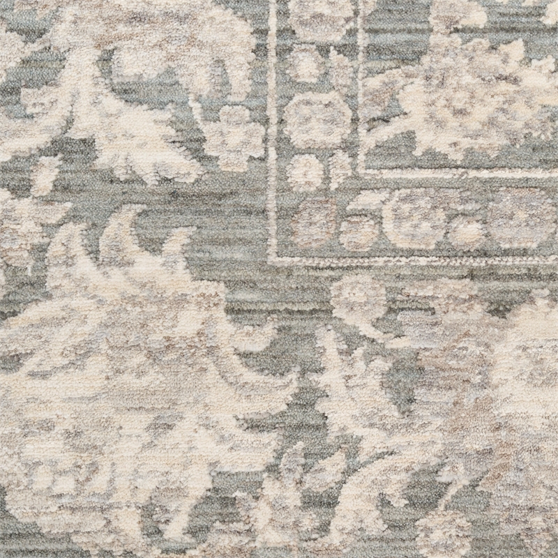 Nourison Home Outlines 5' x 7' Polyester Sage Ivory Area Rug