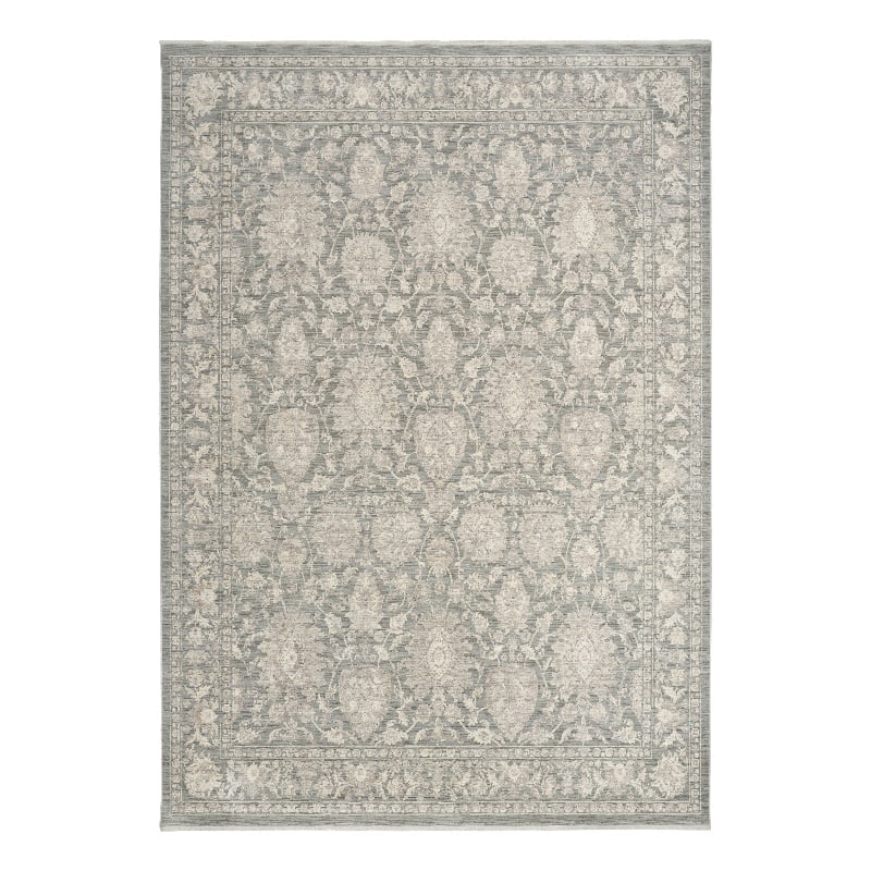 Nourison Home Outlines 5' x 7' Polyester Sage Ivory Area Rug