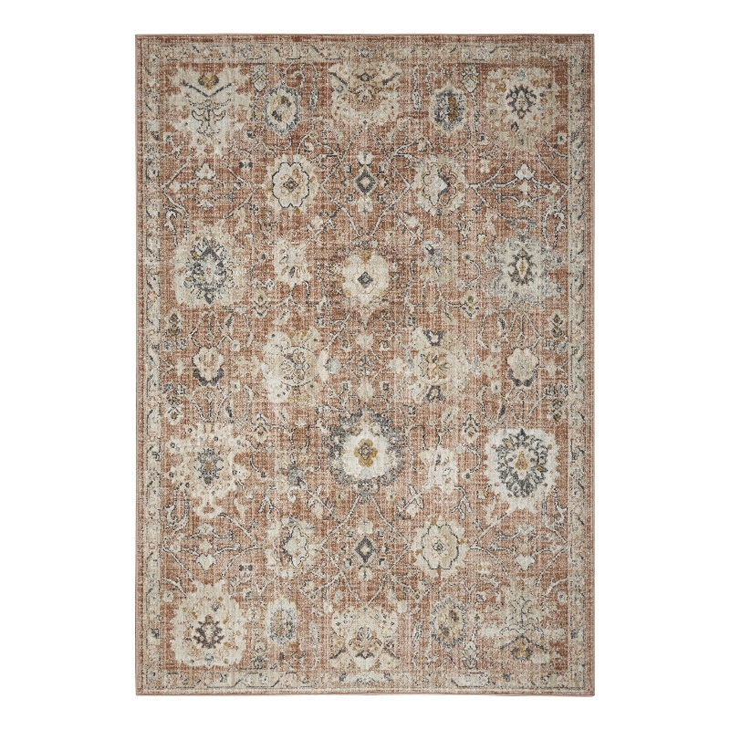 Nourison Home Oushak Home 6' x 9' Fabric Rust Area Rug