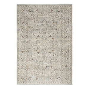 Nourison Home Oushak Home 6' x 9' Fabric Light Grey Area Rug