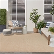 Nourison Home Tulum 10' x 14' Fabric Taupe Area Rug