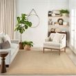 Nourison Home Tulum 10' x 14' Fabric Taupe Ivory Area Rug