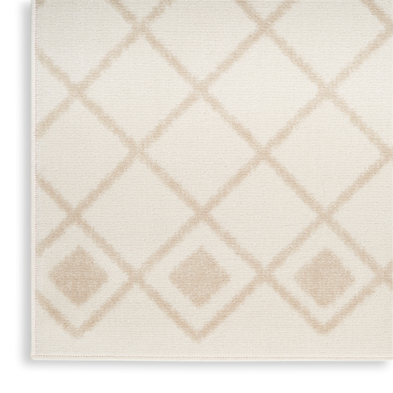 Nourison Home Grafix 10' x 14' Fabric Ivory Beige Area Rug