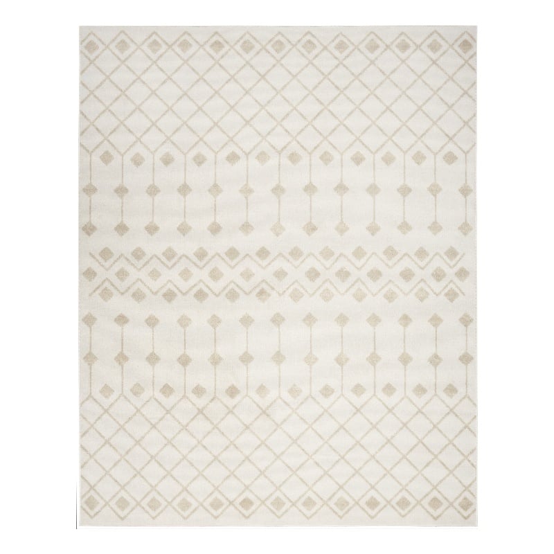 Nourison Home Grafix 10' x 14' Fabric Ivory Beige Area Rug