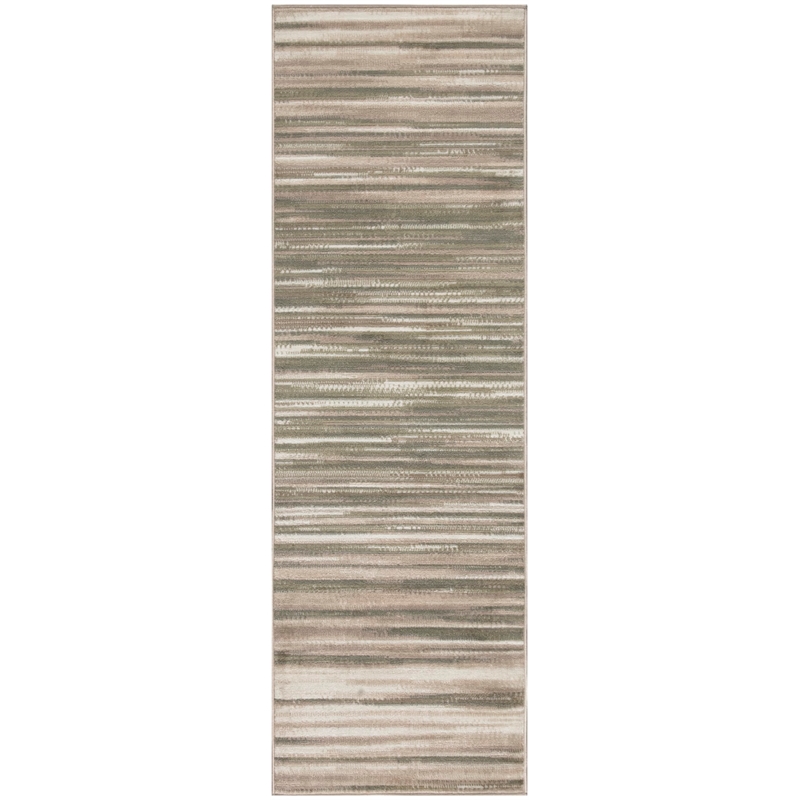 Nourison Home Jubilant 6' Runner Fabric Green Ivory Area Rug