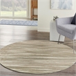 Nourison Home Jubilant 5' x Round Fabric Green Ivory Area Rug
