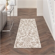 Nourison Home Jubilant 6' Runner Fabric Ivory Beige Area Rug