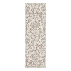 Nourison Home Jubilant 6' Runner Fabric Ivory Beige Area Rug