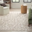 Nourison Home Jubilant 4' x 6' Fabric Ivory Beige Area Rug