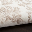 Nourison Home Jubilant 5' x Round Fabric Ivory Beige Area Rug