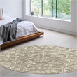 Nourison Home Jubilant 8' x Round Fabric Olive Area Rug