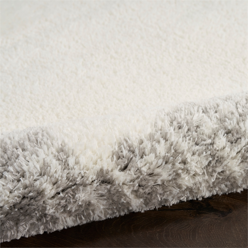 Nourison Home Pacific Shag 5' x 7' Polyester Ivory Grey Area Rug
