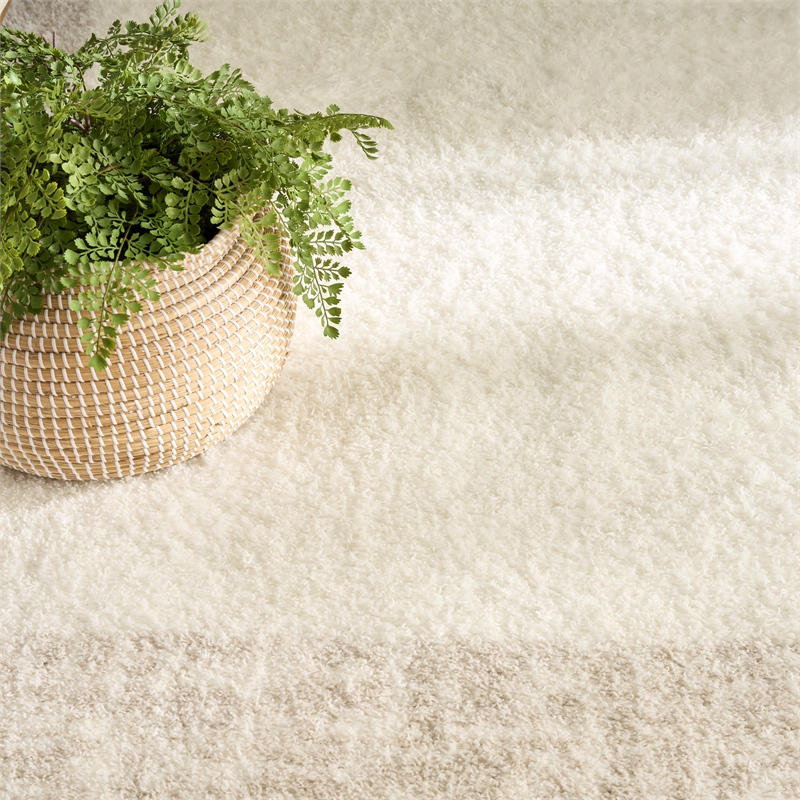 Nourison Home Pacific Shag 5' x 7' Polyester Ivory Beige Area Rug