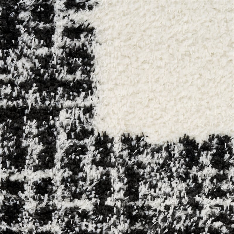 Nourison Home Pacific Shag 8' x 10' Polyester Ivory Black Area Rug