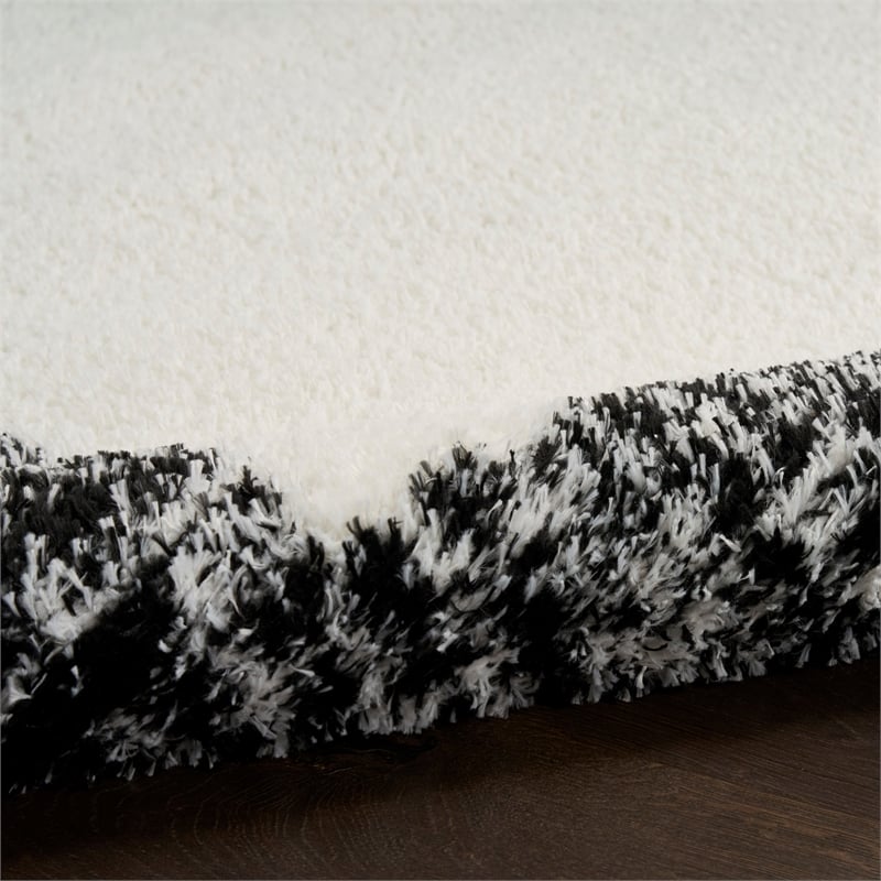Nourison Home Pacific Shag 8' x 10' Polyester Ivory Black Area Rug