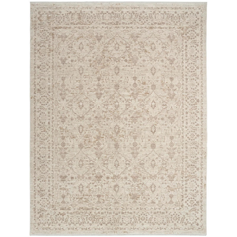 Nourison Home Outlines 9' x 12' Polyester Ivory Grey Area Rug