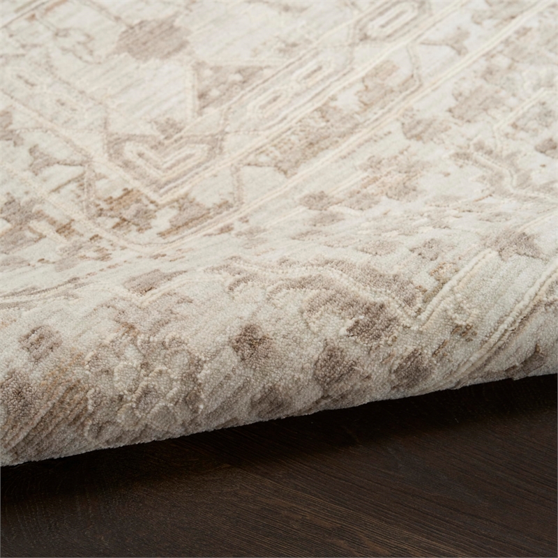 Nourison Home Outlines 9' x 12' Polyester Ivory Grey Area Rug