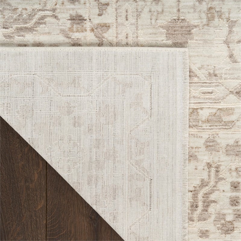 Nourison Home Outlines 9' x 12' Polyester Ivory Grey Area Rug