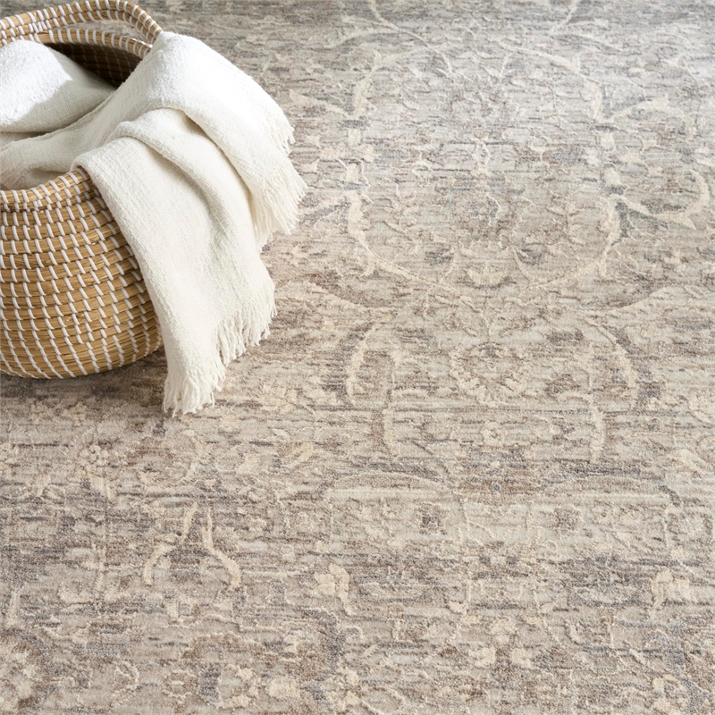 Nourison Home Outlines 9' x 12' Polyester Grey Area Rug
