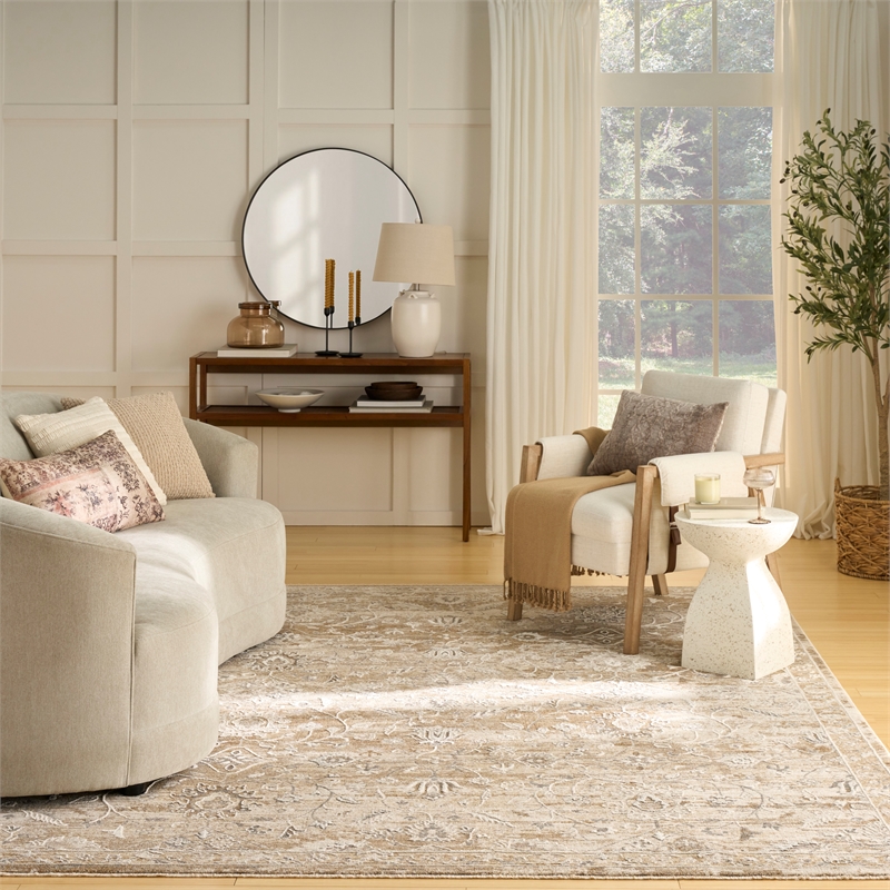 Nourison Home Harbor 8' x 10' Polyester Beige Area Rug