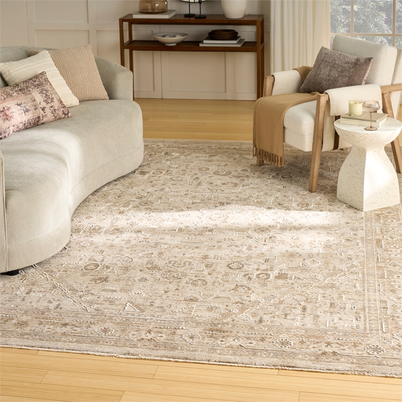 Nourison Home Harbor 5' x 8' Polyester Beige Area Rug