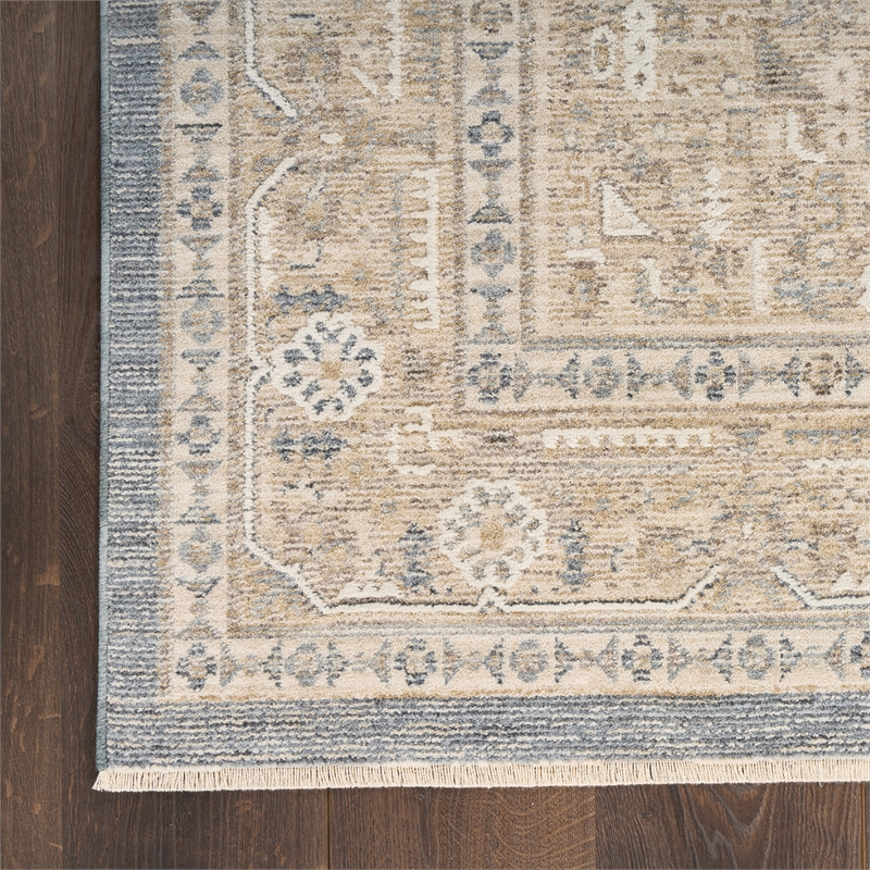 Nourison Home Harbor 5' x 8' Polyester Ivory Blue Area Rug
