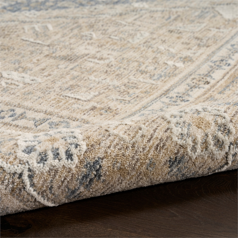 Nourison Home Harbor 5' x 8' Polyester Ivory Blue Area Rug