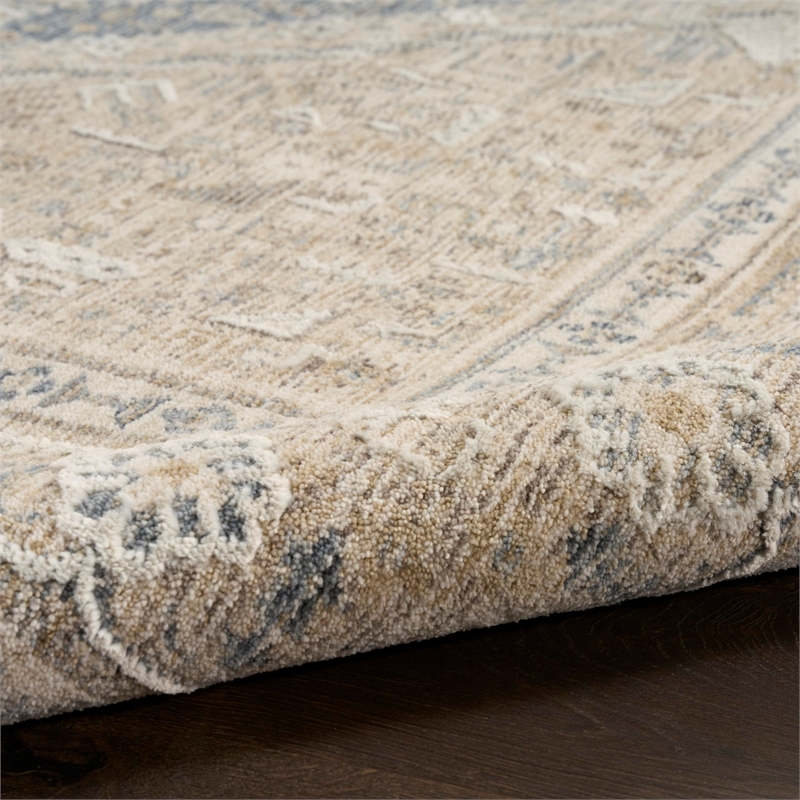 Nourison Home Harbor 8' x 10' Polyester Ivory Blue Area Rug