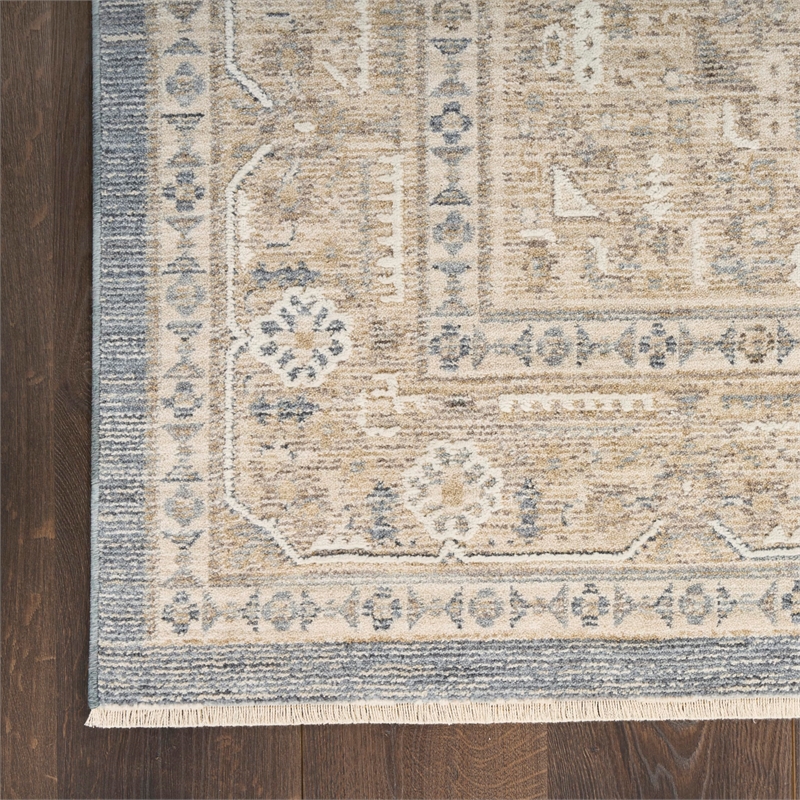 Nourison Home Harbor 10' x 13' Polyester Ivory Blue Area Rug