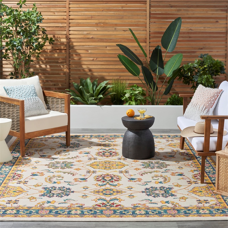 Nourison Home Nourison Essentials 8' x 10' Fabric Ivory Gold Area Rug