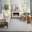 Nourison Home Casual 8' x 10' Fabric Light Grey Area Rug
