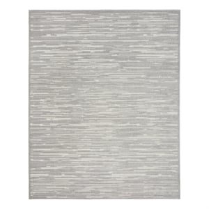 Nourison Home Casual 8' x 10' Fabric Light Grey Area Rug