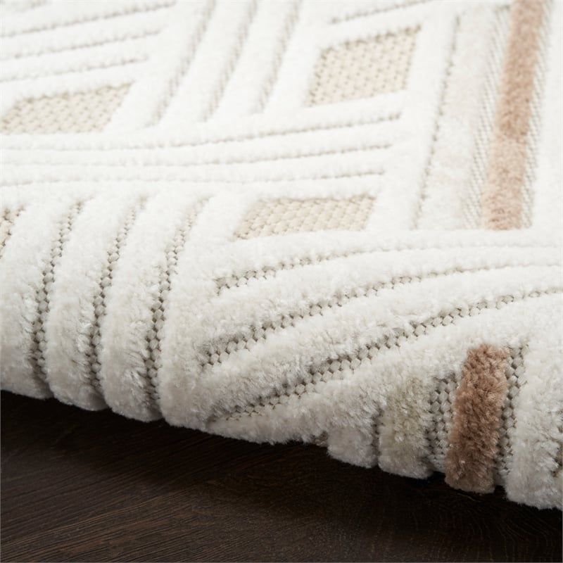 Nourison Home Casual 8' x 10' Fabric Ivory Beige Area Rug