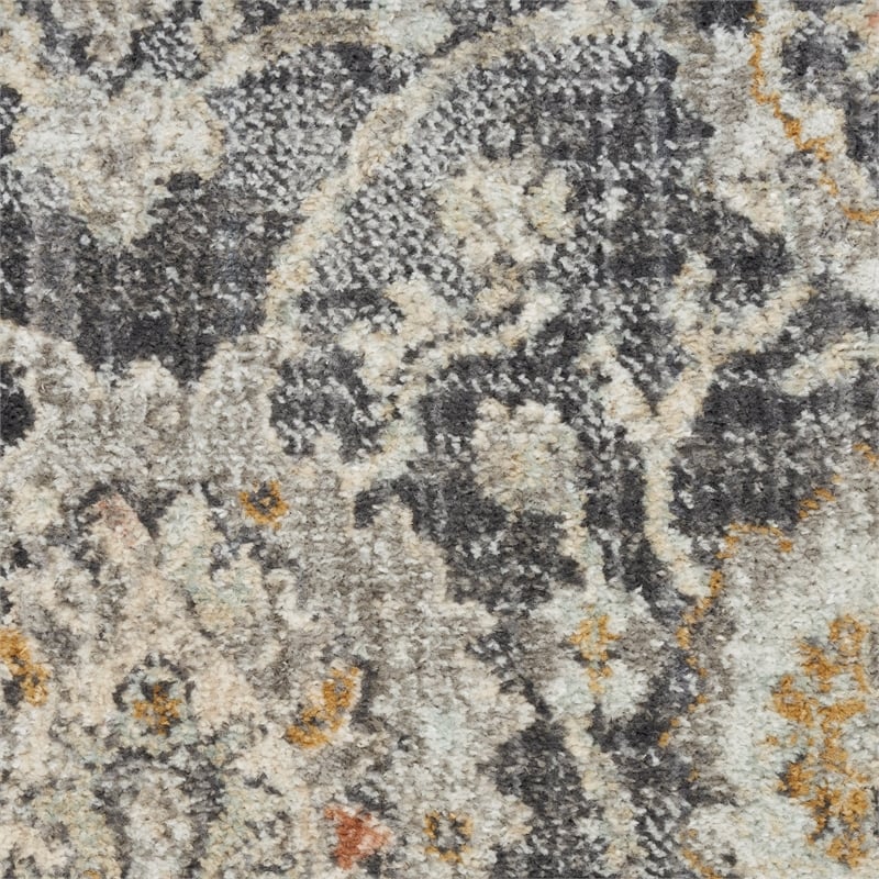 Nourison Home Oushak Home 7' x 10' Fabric Charcoal Area Rug