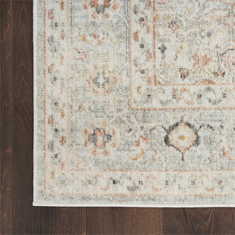 Nourison Home Oushak Home 7' x 10' Fabric Light Grey Area Rug