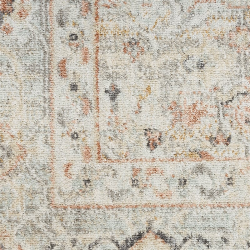 Nourison Home Oushak Home 7' x 10' Fabric Light Grey Area Rug
