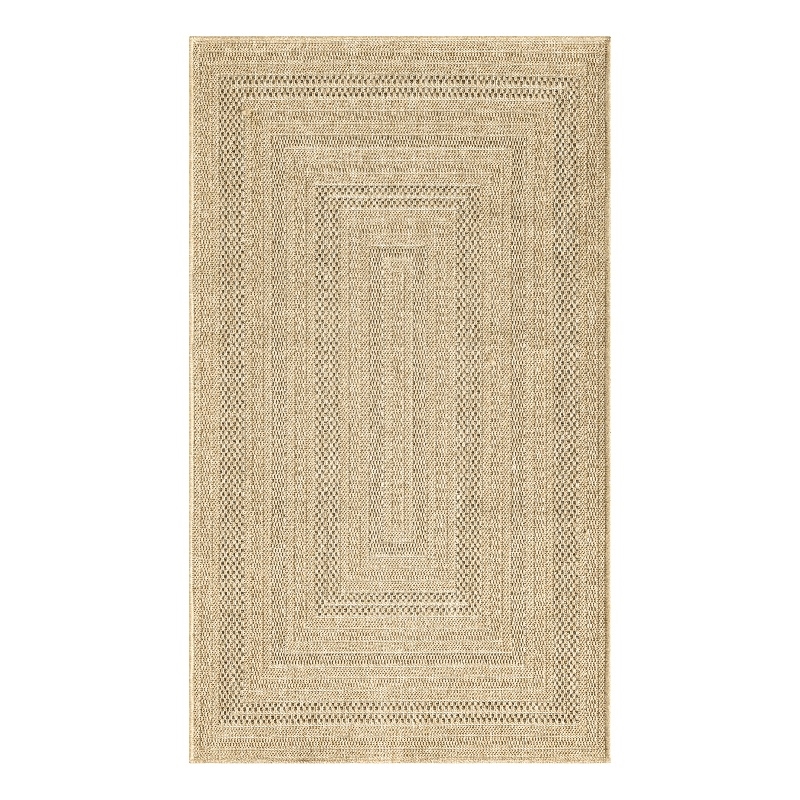Nourison Home Tulum 2' x 3' Fabric Taupe Grey Area Rug